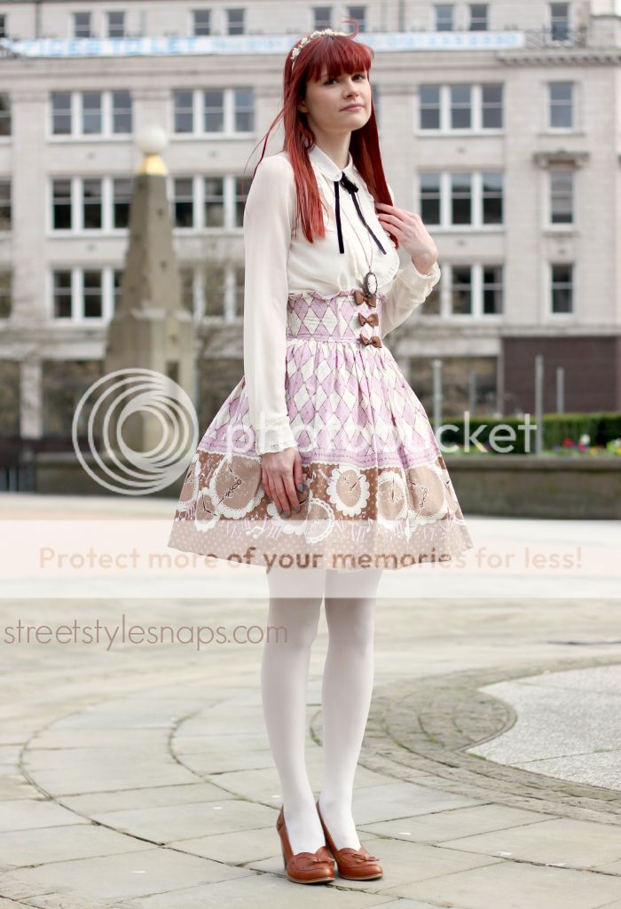 Bodyline Antique Clock Skirt L305 Pink Classic Lolita