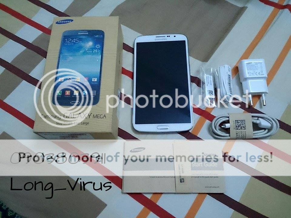 cần bán Samsung Galaxy Mega 6.3 màu Trắng - hàng Viễn Thông A - full box - đẹp 98% - 1