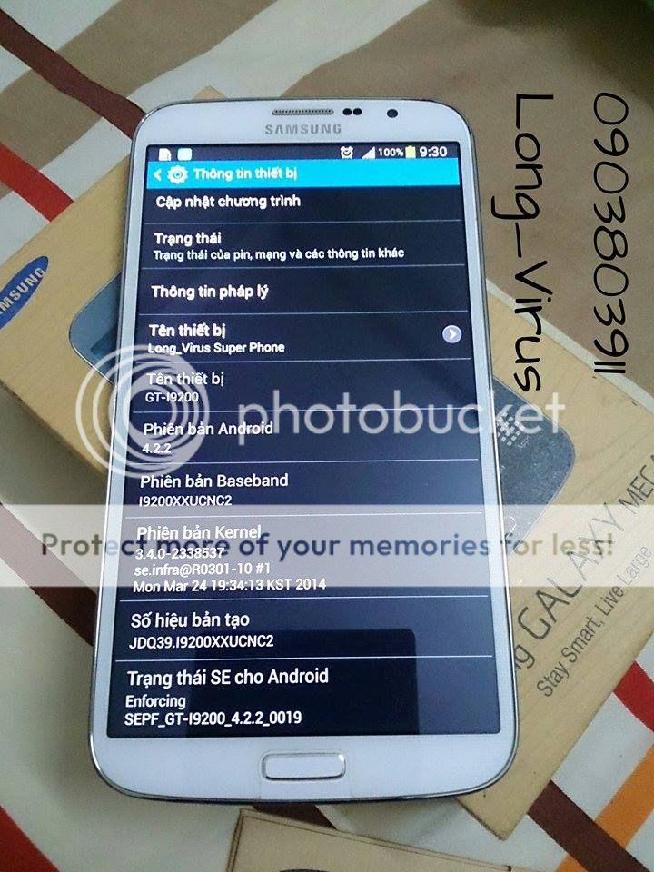cần bán Samsung Galaxy Mega 6.3 màu Trắng - hàng Viễn Thông A - full box - đẹp 98% - 3
