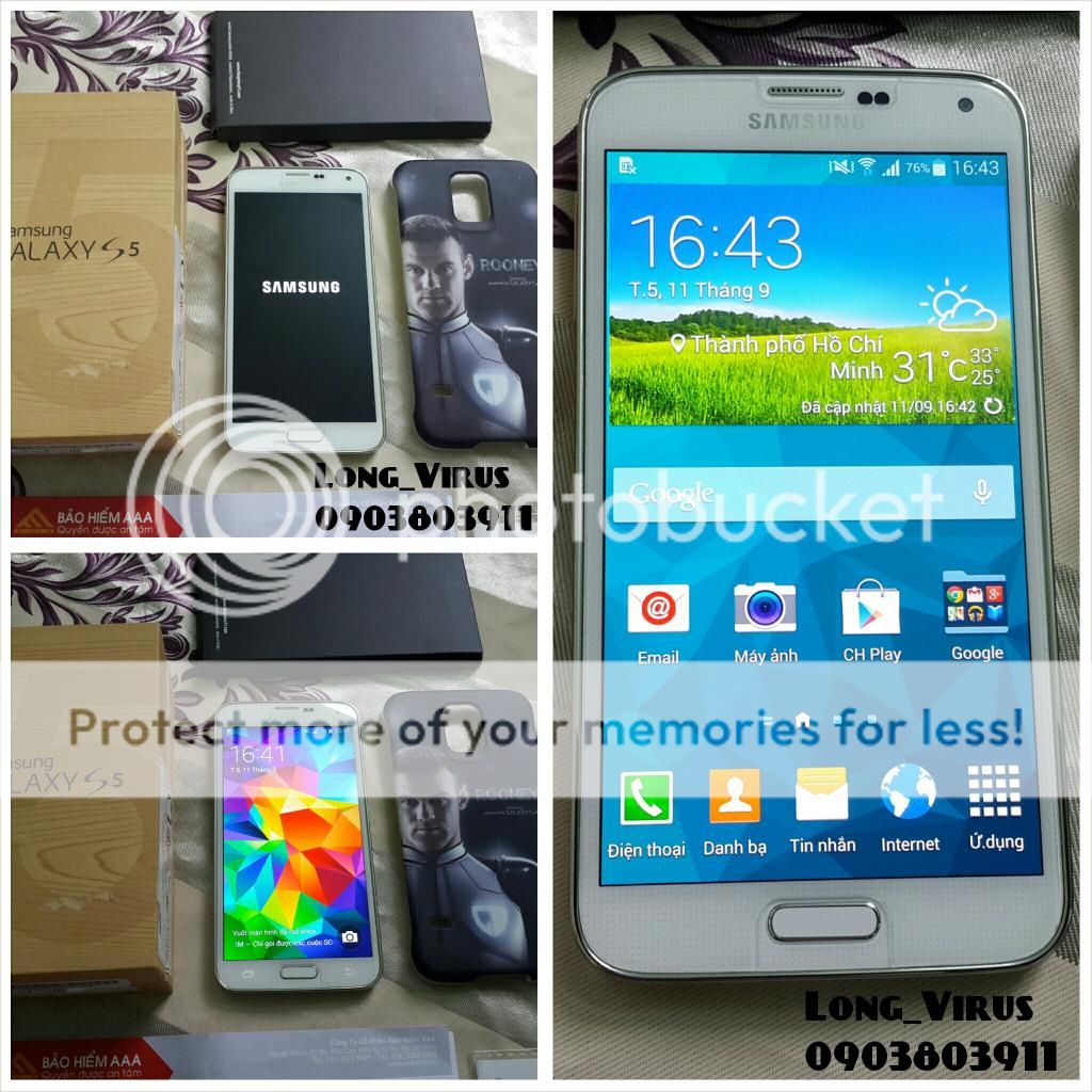 cần bán 1 cây Samsung Galaxy S5 màu trắng tuyệt đẹp-full box-hàng công ty-còn bh lâu - 2