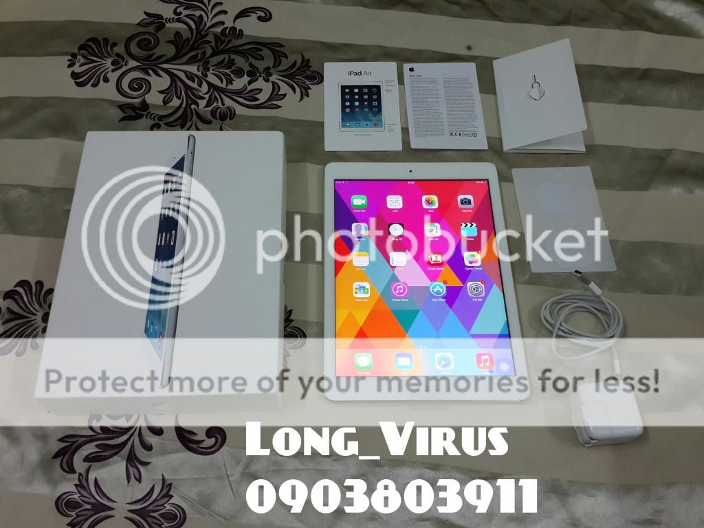 cần bán Ipad Air 4G-16gb màu trắng , mới active 8/2014 , full box , nhiều hình thật ! - 9