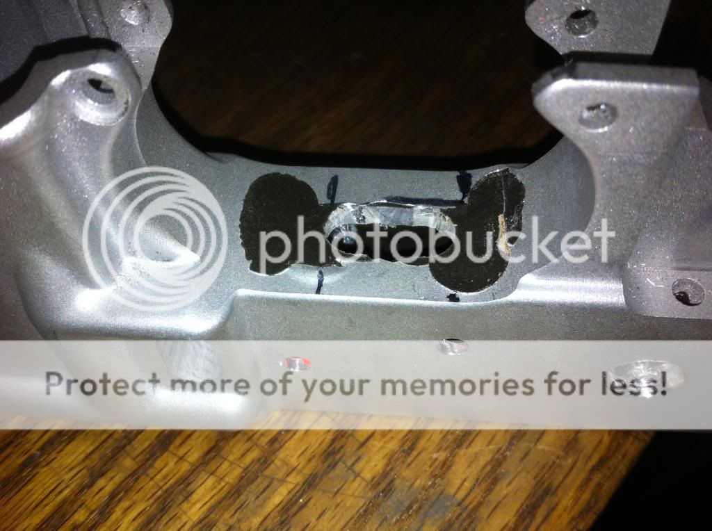repaired trigger hole on a lower