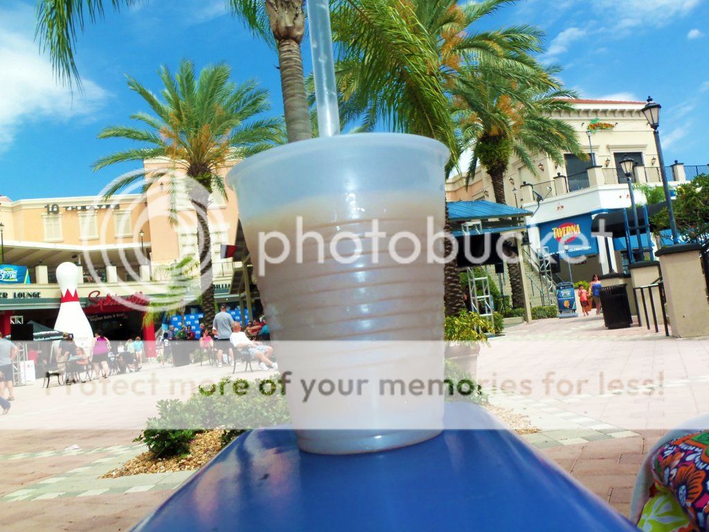 Enjoying a frozen beverage at Channelside